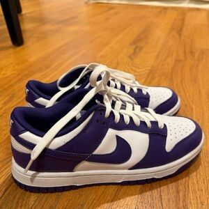 Nike Dunk Low Purple and White Sneakers
